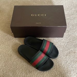 Gucci Rubber Slide Sandals (Mens size 6UK/ Women size 8-9)